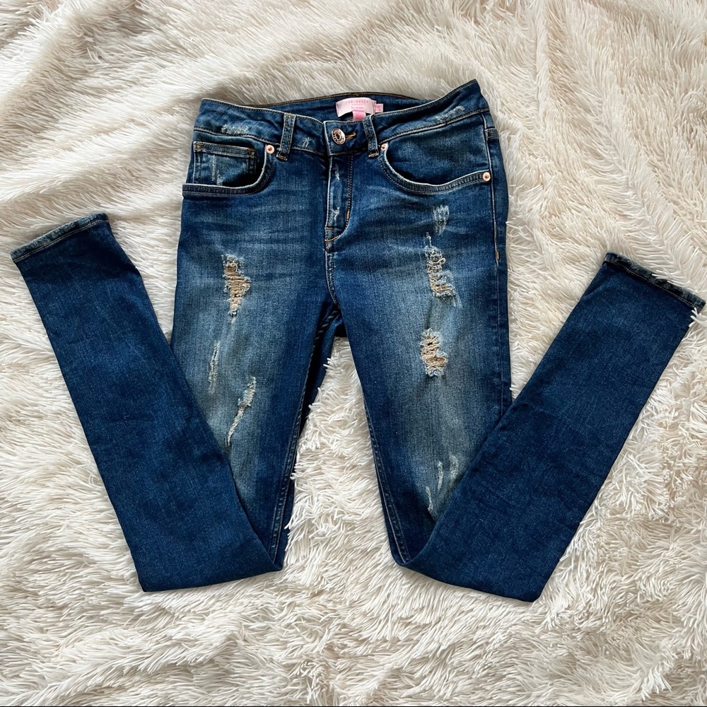 Ted Baker Sew In Love Distressed Skinny Jeans